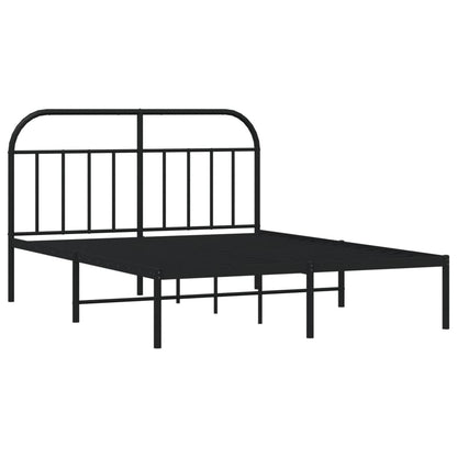 vidaXL Bed Frame | Black | Powder-coated steel | Double | Bed Frame