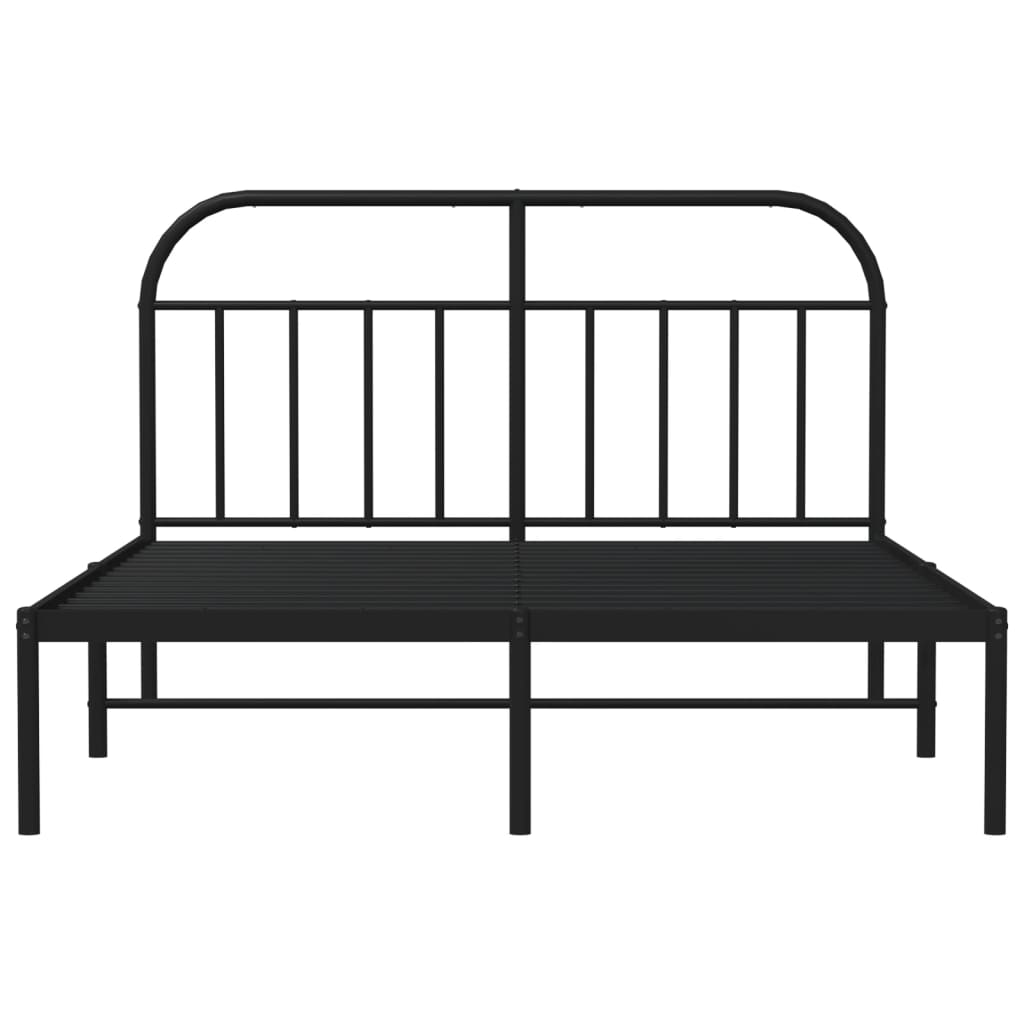 vidaXL Bed Frame | Black | Powder-coated steel | Double | Bed Frame