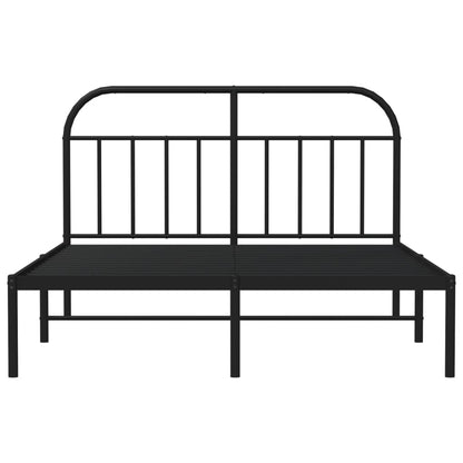 vidaXL Bed Frame | Black | Powder-coated steel | Double | Bed Frame