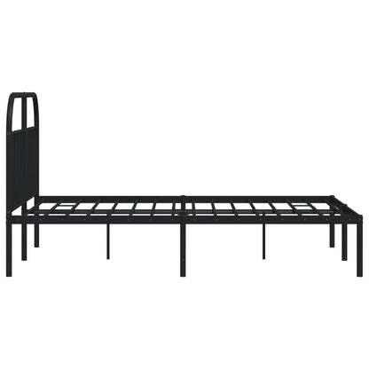 vidaXL Bed Frame | Black | Powder-coated steel | Double | Bed Frame