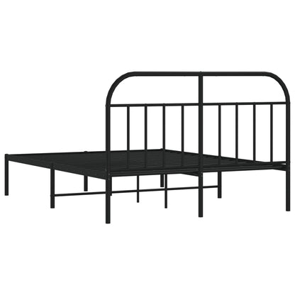 vidaXL Bed Frame | Black | Powder-coated steel | Double | Bed Frame