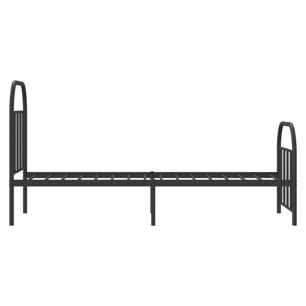 vidaXL Bed Frame | Black | Powder-coated Steel | Small Single | Bed Frame