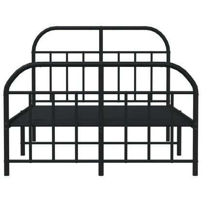 vidaXL Bed Frame | Black | Powder-Coated Steel | 120x190 cm | Bed Frame