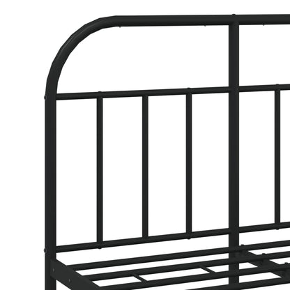 vidaXL Bed Frame | Black | Powder-Coated Steel | 120x190 cm | Bed Frame