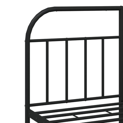 vidaXL Bed Frame | Black | Steel | Double | Bed Frame | Rectangular | Double Bed
