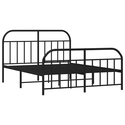 vidaXL Bed Frame | Black | Powder-Coated Steel | 160 x 200 cm | Bed Frame