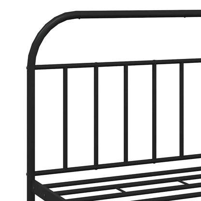 vidaXL Bed Frame | Black | Powder-Coated Steel | Large | Bed Frame | Rectangular
