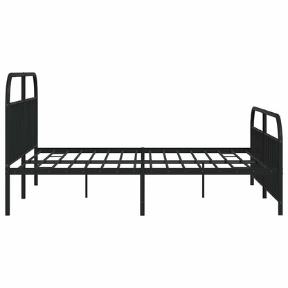 vidaXL Bed Frame | Black | Powder-Coated Steel | Double-sized | Bed Frame