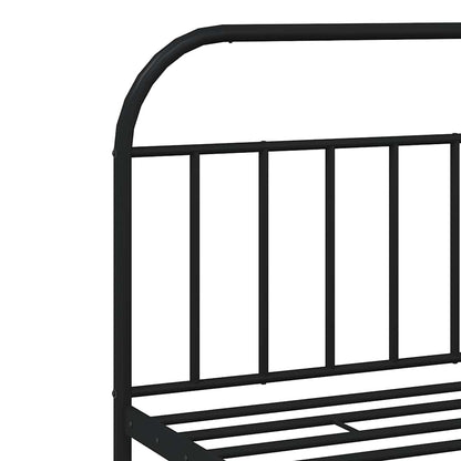 vidaXL Bed Frame | Black | Powder-Coated Steel | Double-sized | Bed Frame