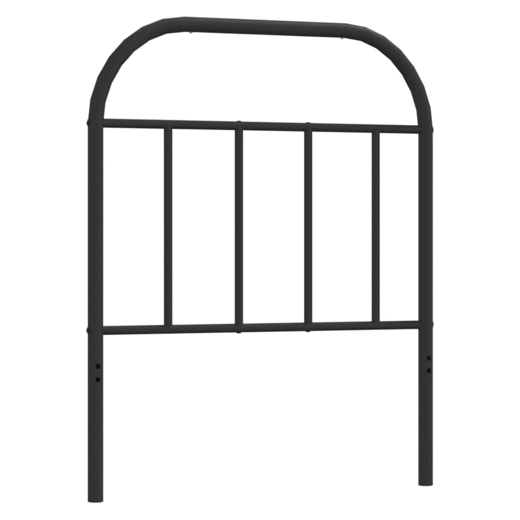 vidaXL Headboard | Black | Steel | 75 cm Width | Durable | Headboard