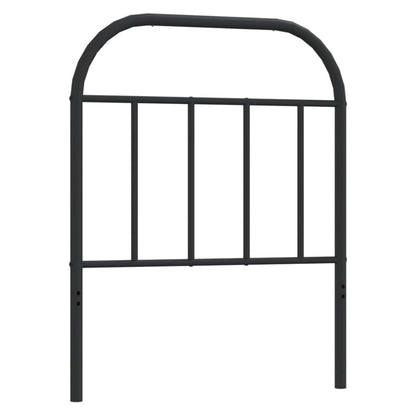 vidaXL Headboard | Black | Steel | 75 cm Width | Durable | Headboard
