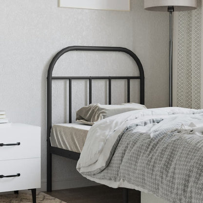 vidaXL Headboard | Black | Steel | 75 cm Width | Durable | Headboard