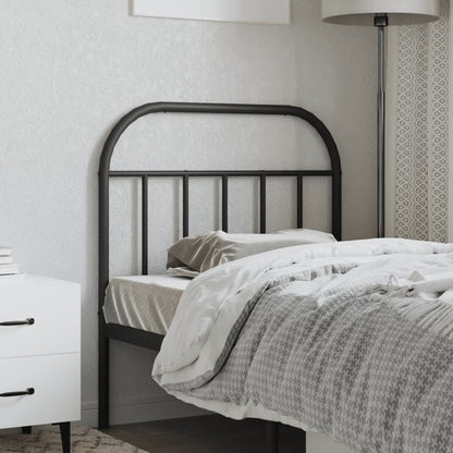 vidaXL Metal Replace Headboard Black 80 cm