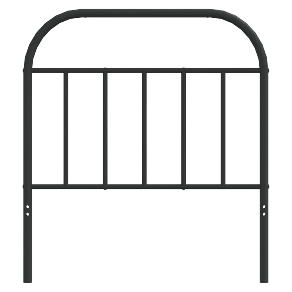 vidaXL Metal Replace Headboard Black 80 cm