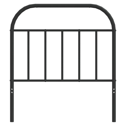 vidaXL Headboard | Black | Steel | Single |  Durable  | Headboard | Rectangular