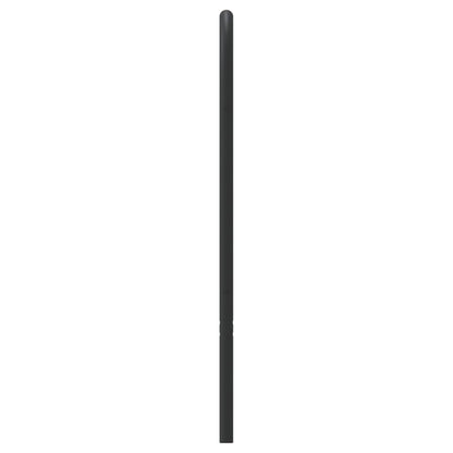vidaXL Headboard | Black | Steel | Single |  Durable  | Headboard | Rectangular