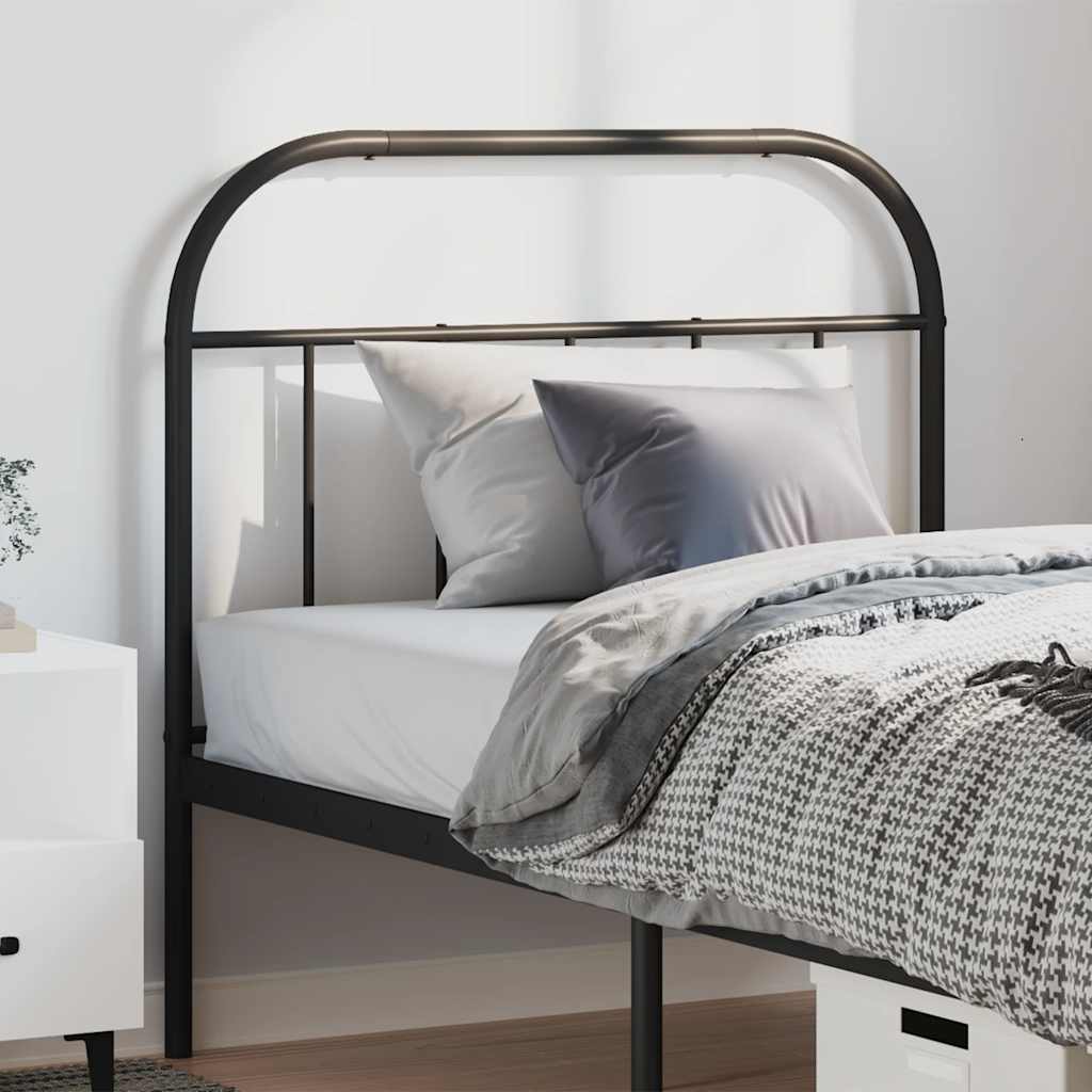 vidaXL Metal Replace Headboard Black 100 cm