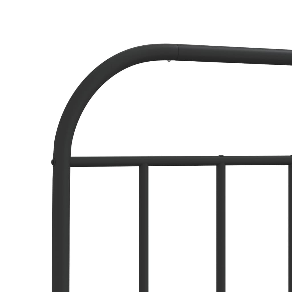 vidaXL Metal Replace Headboard Black 120 cm