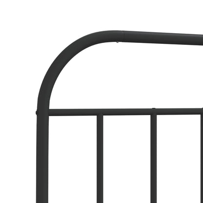 vidaXL Metal Replace Headboard Black 120 cm