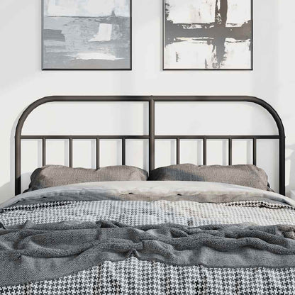 vidaXL Headboard | Black | Powder-Coated Steel | 135 cm Suitable Mattress Width