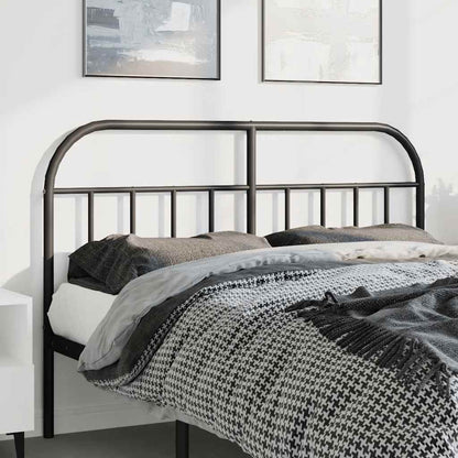 vidaXL Headboard | Black | Powder-Coated Steel | 135 cm Suitable Mattress Width