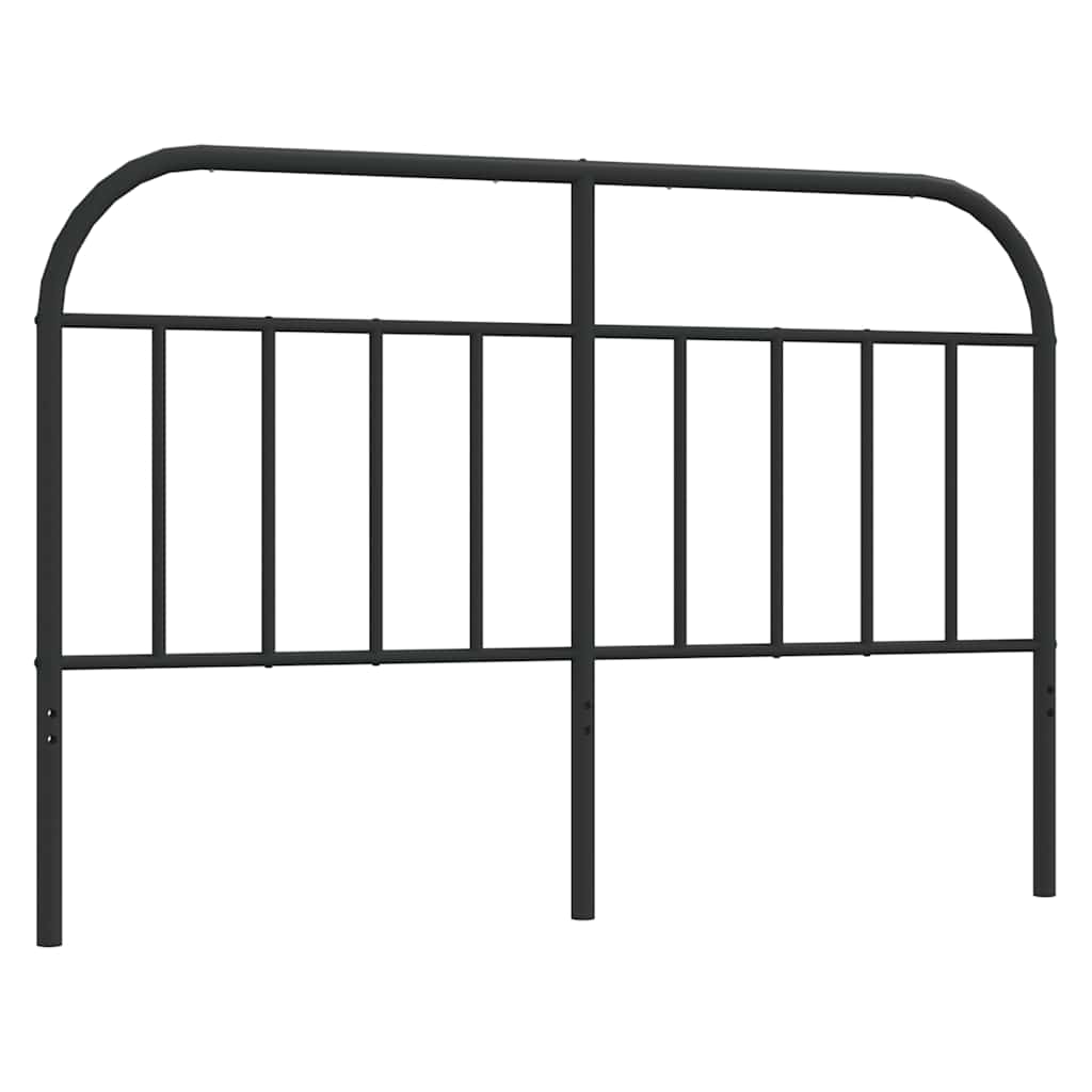 vidaXL Headboard | Black | Steel | 140 cm | Tough | Headboard | Rectangular