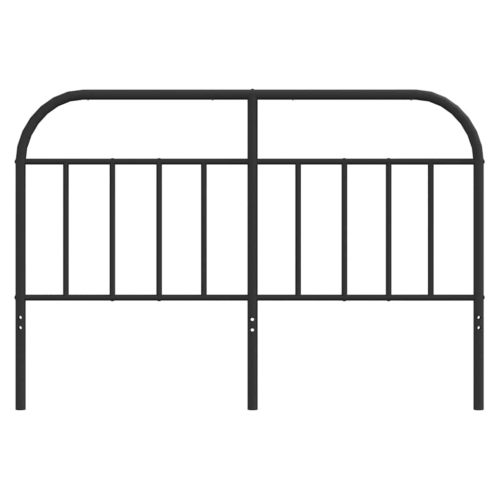 vidaXL Headboard | Black | Steel | 140 cm | Tough | Headboard | Rectangular