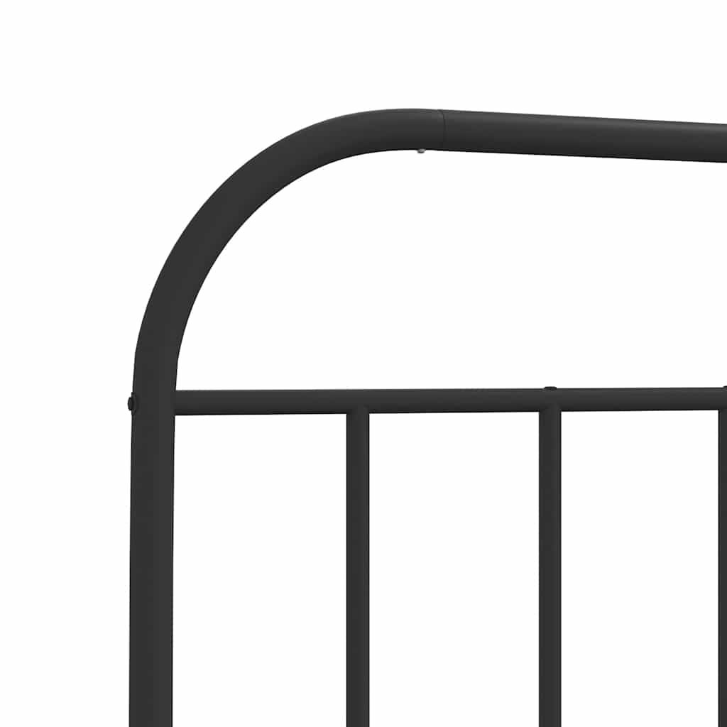 vidaXL Metal Replace Headboard Black 150 cm
