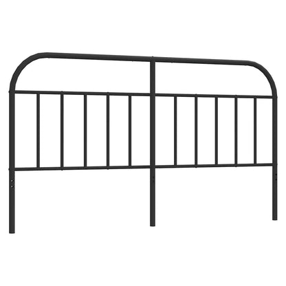 vidaXL Headboard | Black | Powder-Coated Steel | Double |  Sleek  | Headboard