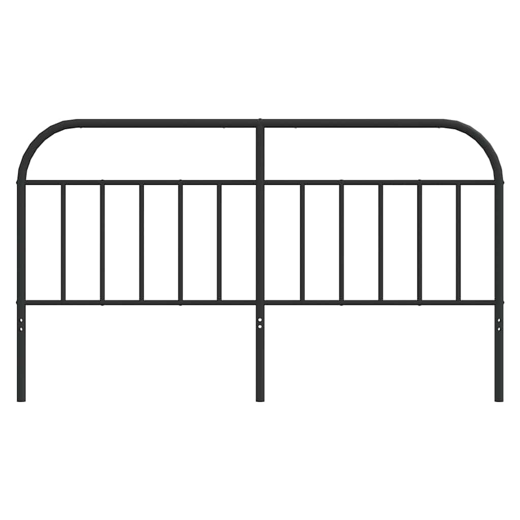 vidaXL Headboard | Black | Powder-Coated Steel | Double |  Sleek  | Headboard
