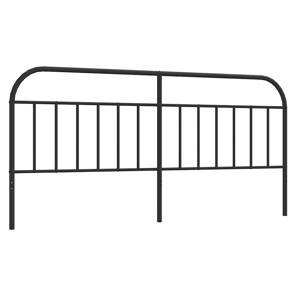 vidaXL Headboard | Black | Steel | 193 cm width | Headboard | Rectangular