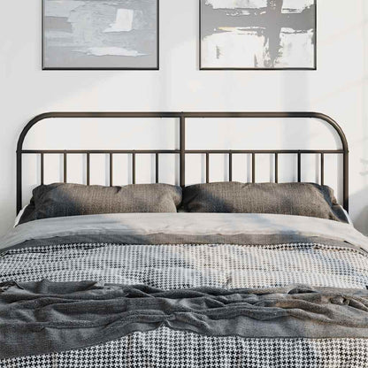 vidaXL Headboard | Black | Steel | 193 cm width | Headboard | Rectangular