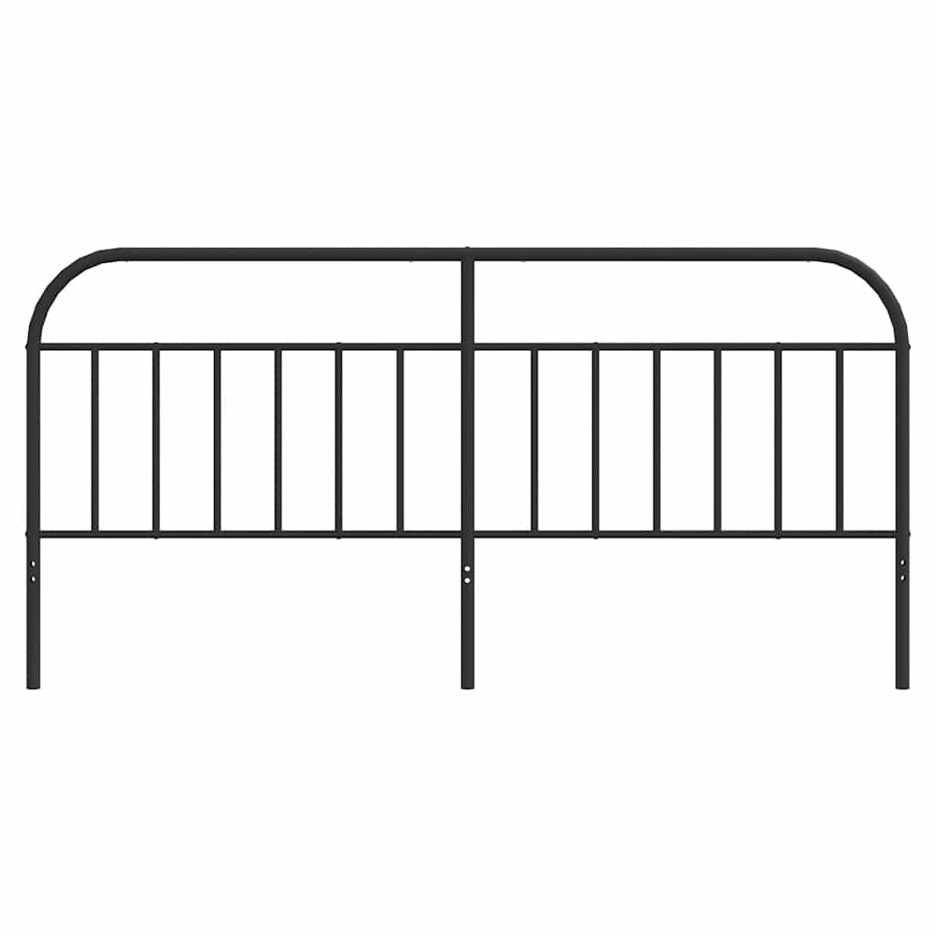 vidaXL Headboard | Black | Steel | 193 cm width | Headboard | Rectangular