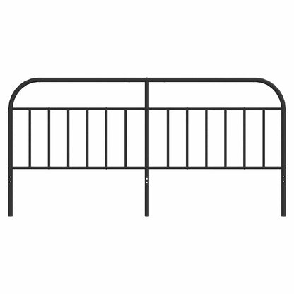 vidaXL Headboard | Black | Steel | 193 cm width | Headboard | Rectangular