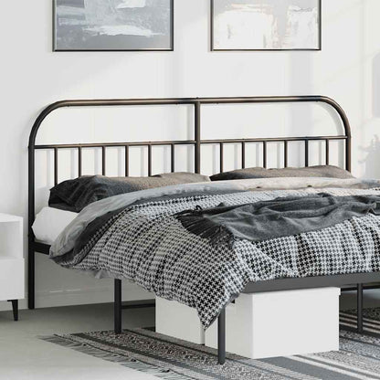 vidaXL Headboard | Black | Steel | 193 cm width | Headboard | Rectangular
