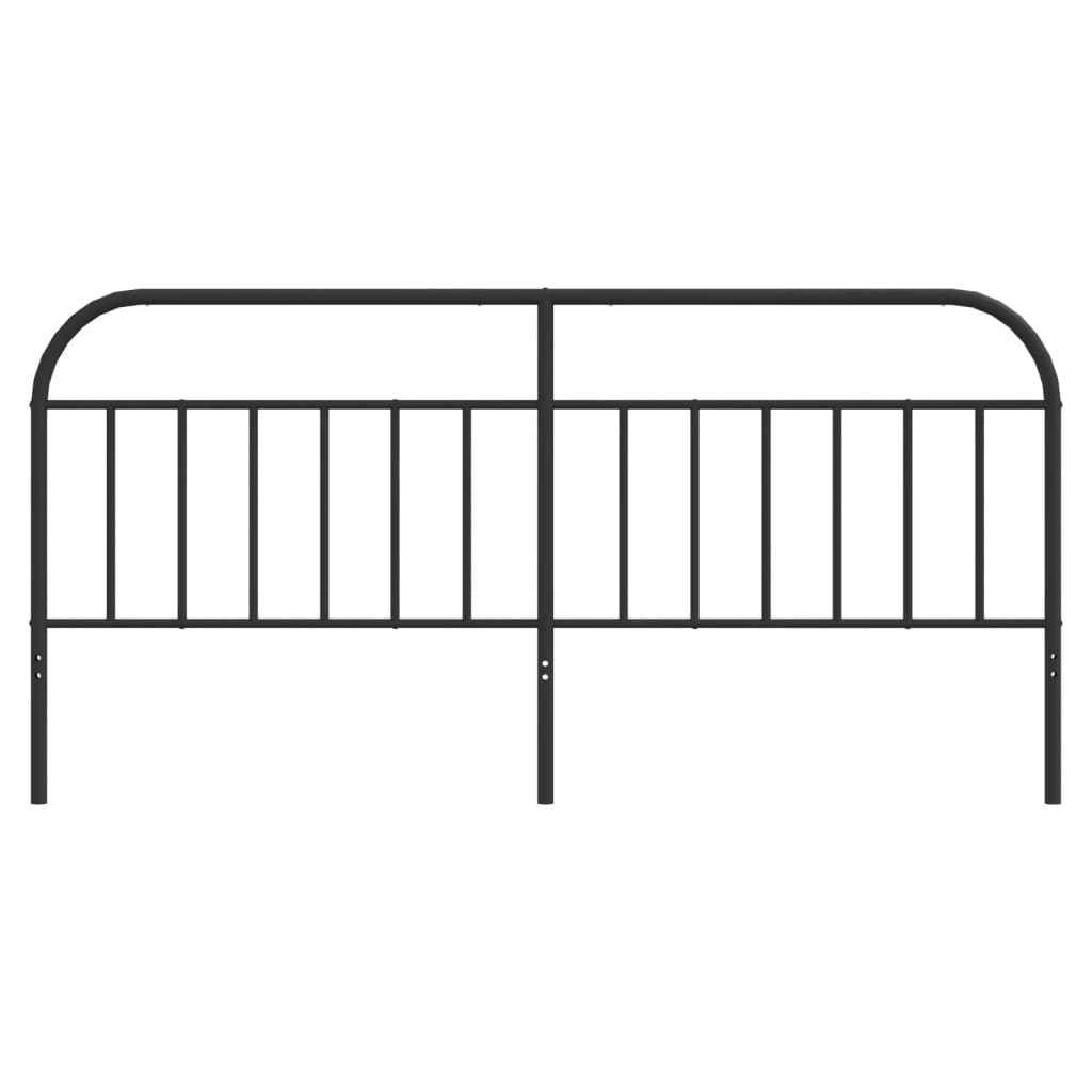 vidaXL Metal Replace Headboard Black 200 cm