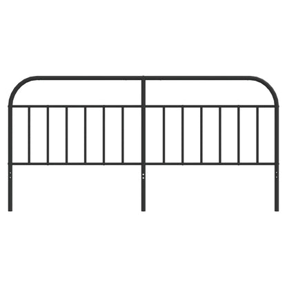 vidaXL Metal Replace Headboard Black 200 cm