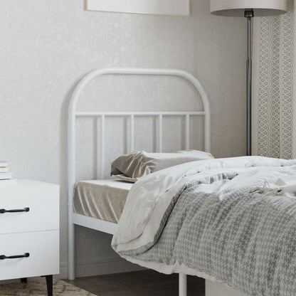 vidaXL Metal Replace Headboard White 75 cm