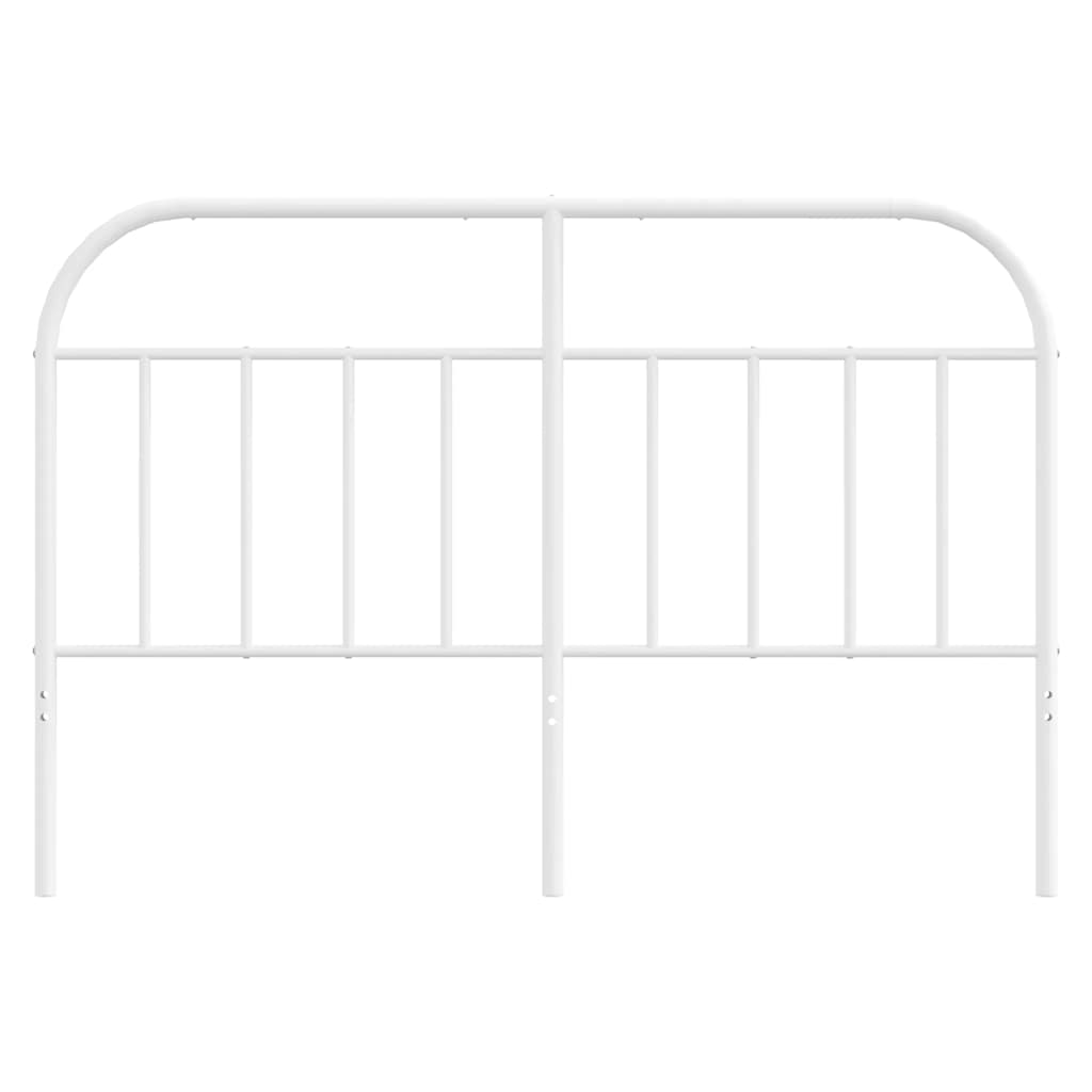 vidaXL Metal Replace Headboard White 135 cm
