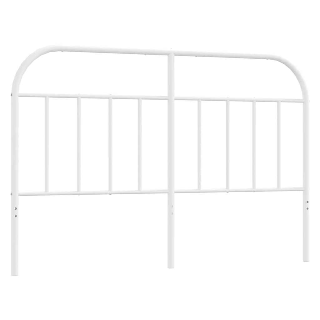 vidaXL Metal Replace Headboard White 150 cm