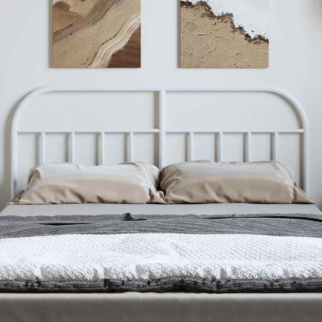 vidaXL Metal Replace Headboard White 150 cm