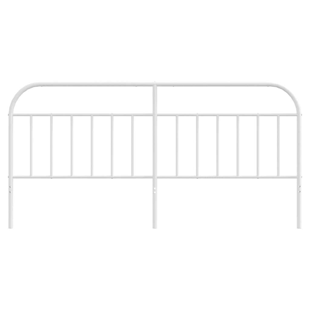 vidaXL Metal Replace Headboard White 200 cm