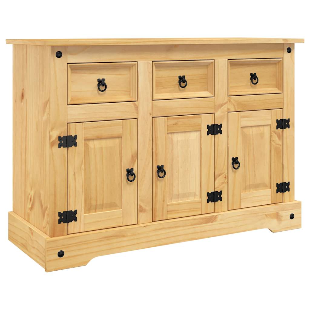 vidaXL Sideboard "Corona" Brown 112x44x78 cm Solid Wood Mexican Pine