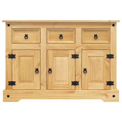 vidaXL Sideboard "Corona" Brown 112x44x78 cm Solid Wood Mexican Pine