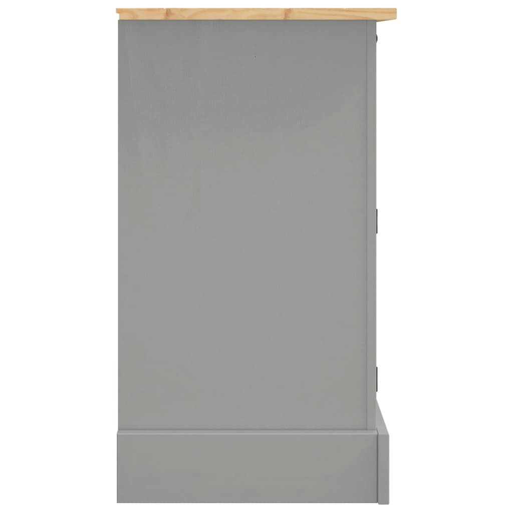 vidaXL Sideboard "Corona" Grey 112x44x78 cm Solid Wood Mexican Pine