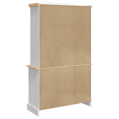 vidaXL Highboard Corona White 112x43x191.5 cm Solid Wood Mexican Pine