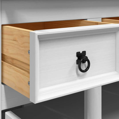 vidaXL Highboard Corona White 112x43x191.5 cm Solid Wood Mexican Pine