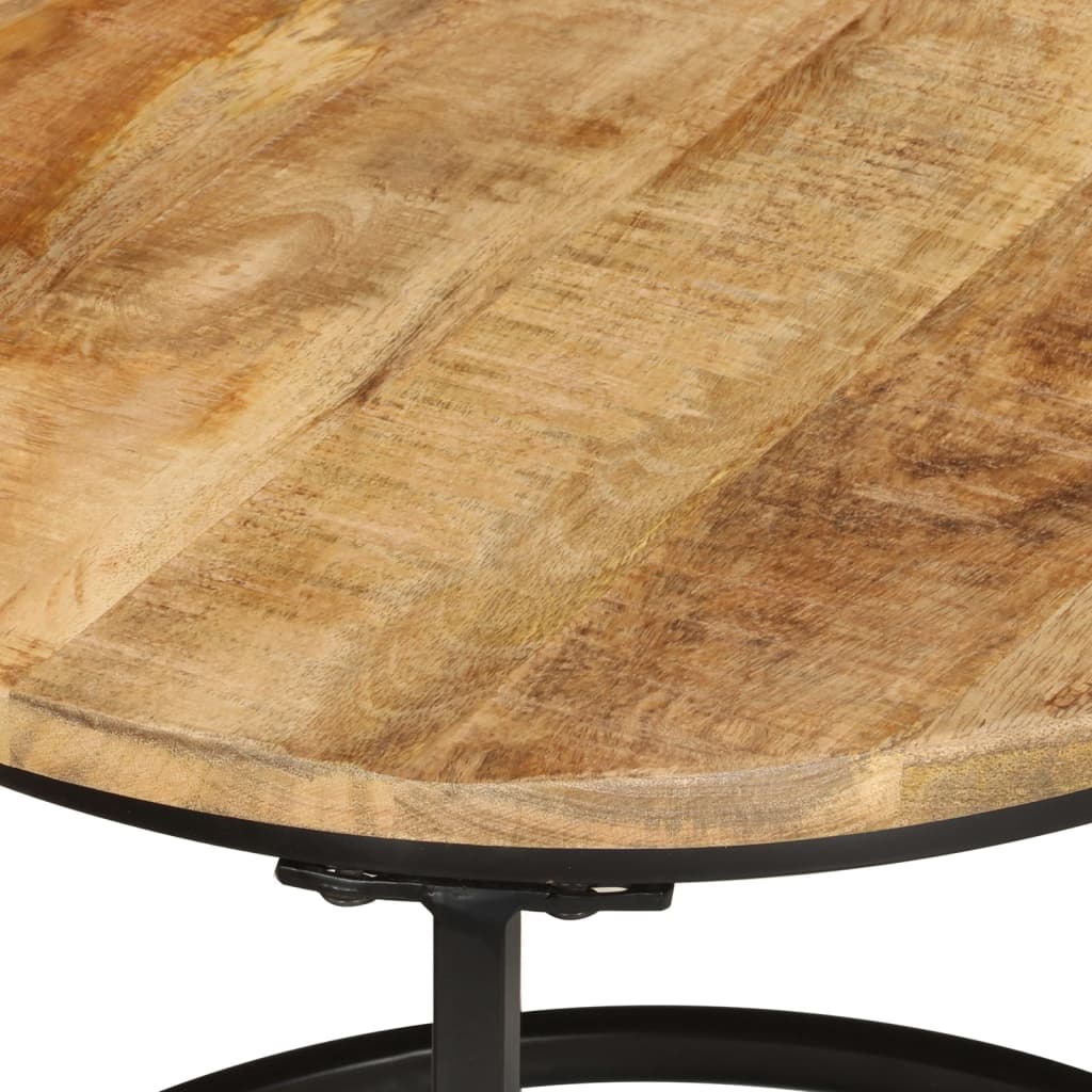 vidaXL Nesting Tables 3 pcs Solid Rough Wood Mango