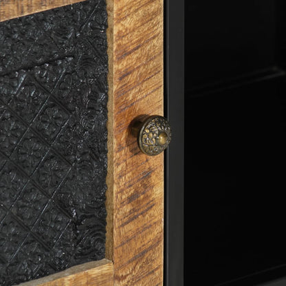 vidaXL TV Cabinet 110x30x40 cm Solid Wood Mango and Iron