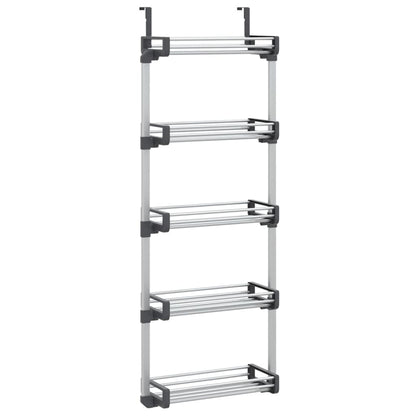 vidaXL Door Organiser with 5 Shelves 52x20x135 cm Aluminium